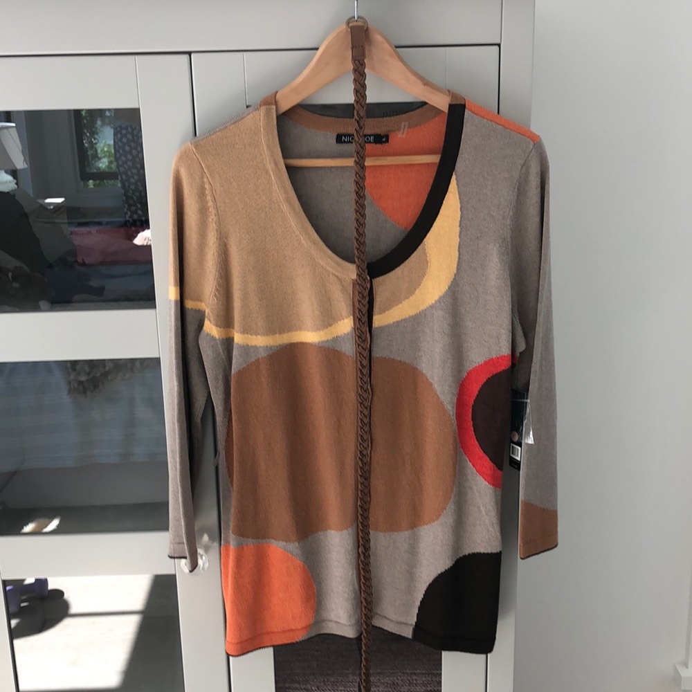 Nic & Zoe cardigan and belt NWT